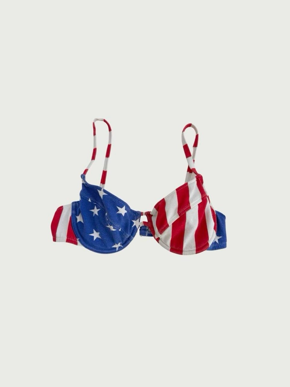 90s American Flag Swimsuit / Bralette Top